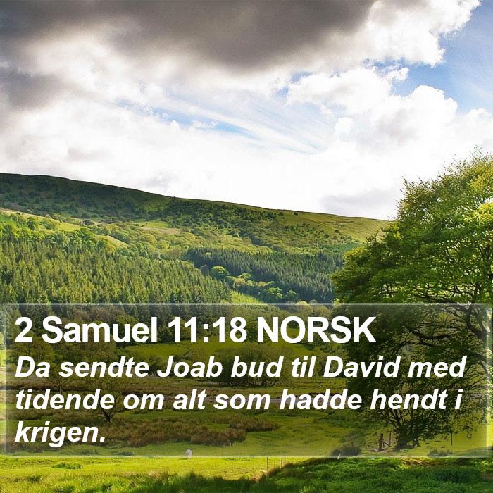 2 Samuel 11:18 NORSK Bible Study