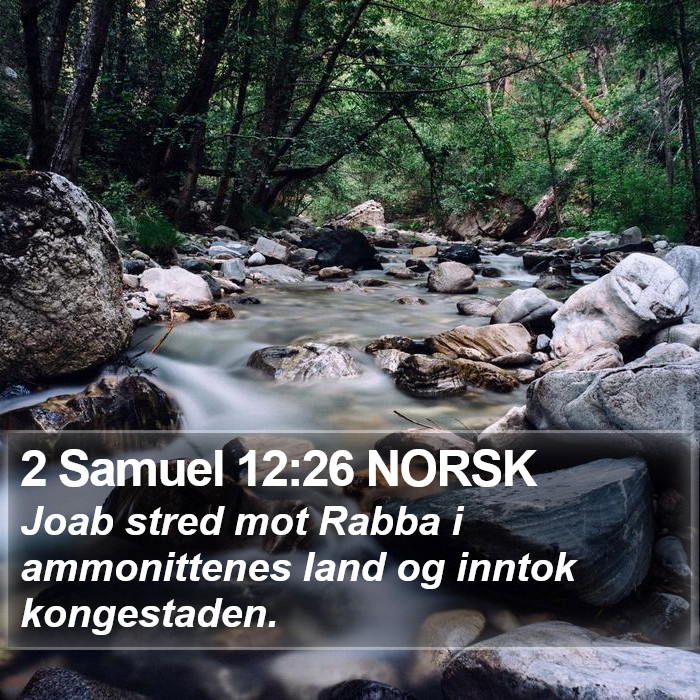 2 Samuel 12:26 NORSK Bible Study