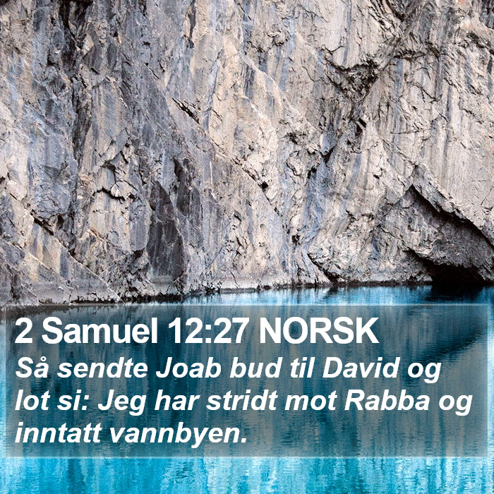 2 Samuel 12:27 NORSK Bible Study