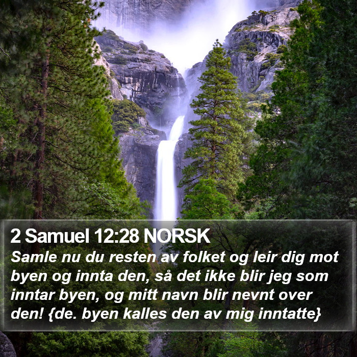 2 Samuel 12:28 NORSK Bible Study