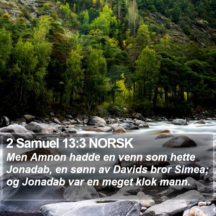 2 Samuel 13:3 NORSK Bible Study