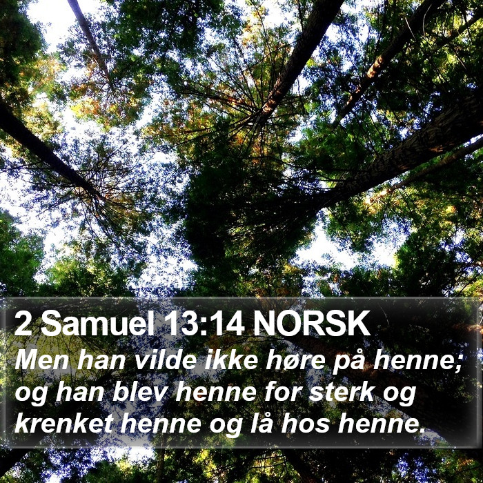 2 Samuel 13:14 NORSK Bible Study