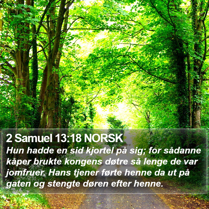 2 Samuel 13:18 NORSK Bible Study