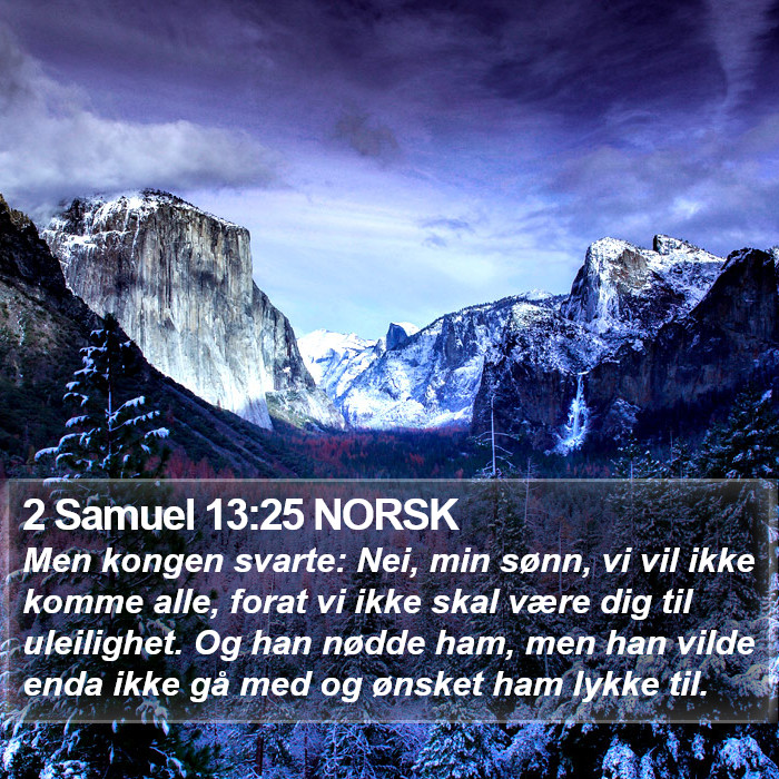 2 Samuel 13:25 NORSK Bible Study