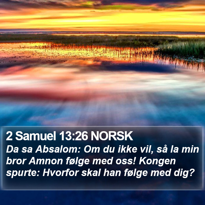 2 Samuel 13:26 NORSK Bible Study