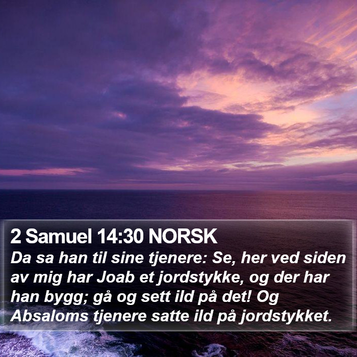 2 Samuel 14:30 NORSK Bible Study