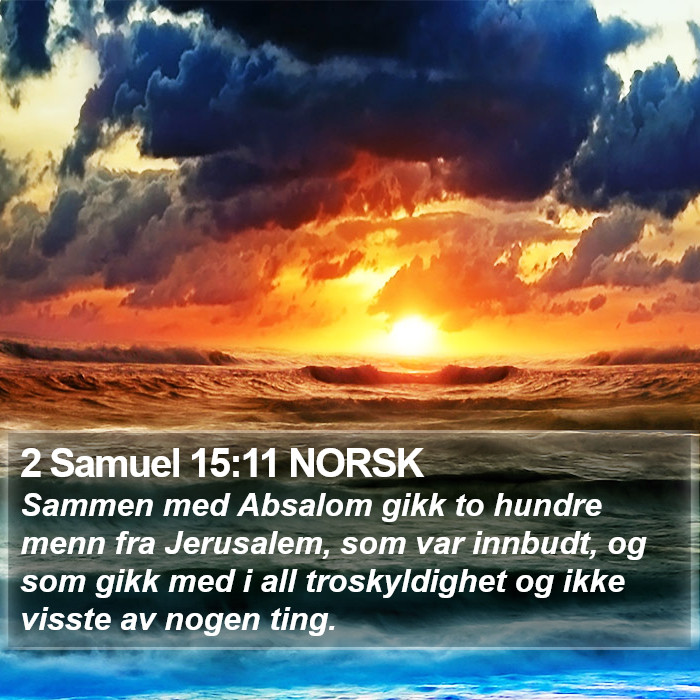 2 Samuel 15:11 NORSK Bible Study