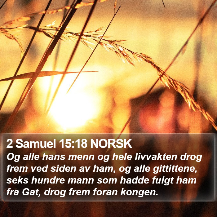 2 Samuel 15:18 NORSK Bible Study