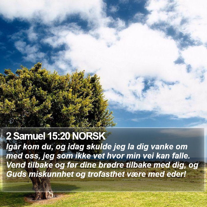 2 Samuel 15:20 NORSK Bible Study