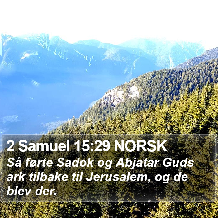 2 Samuel 15:29 NORSK Bible Study