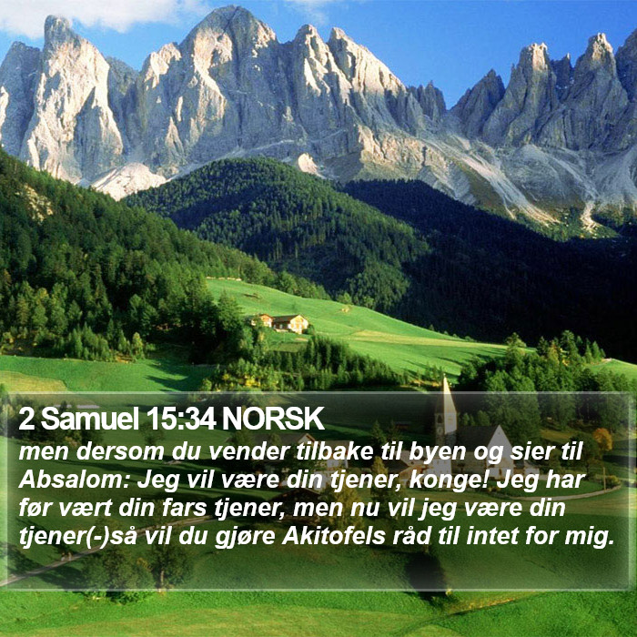 2 Samuel 15:34 NORSK Bible Study