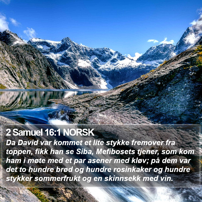 2 Samuel 16:1 NORSK Bible Study