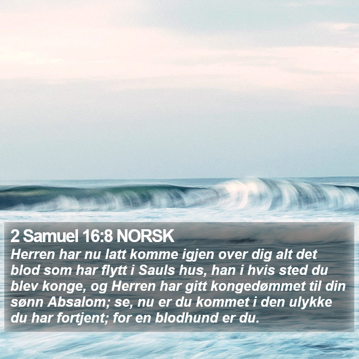 2 Samuel 16:8 NORSK Bible Study