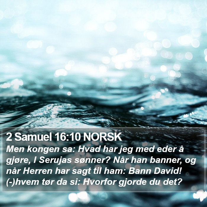 2 Samuel 16:10 NORSK Bible Study