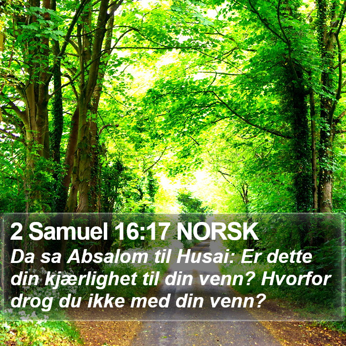 2 Samuel 16:17 NORSK Bible Study