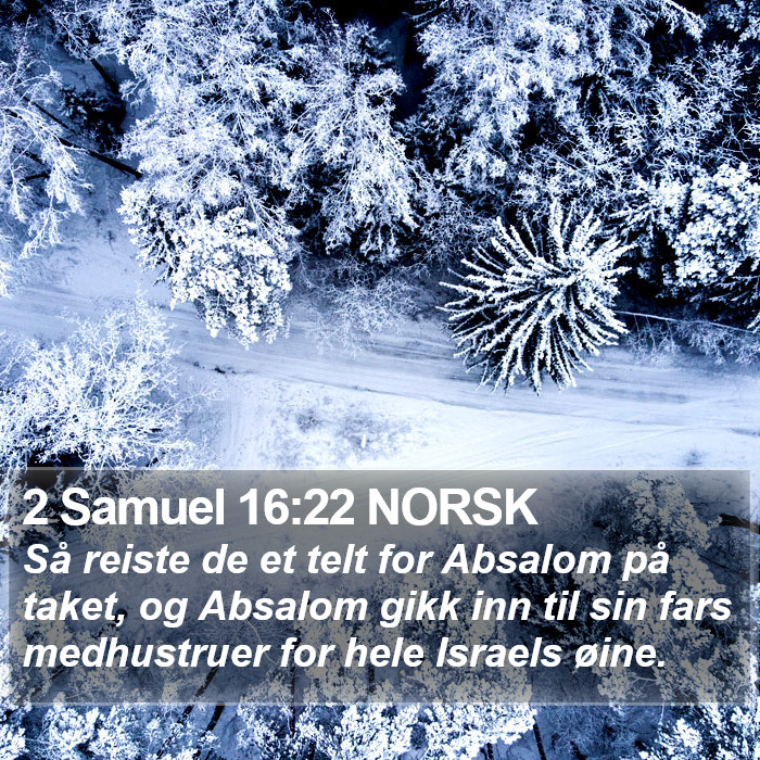 2 Samuel 16:22 NORSK Bible Study