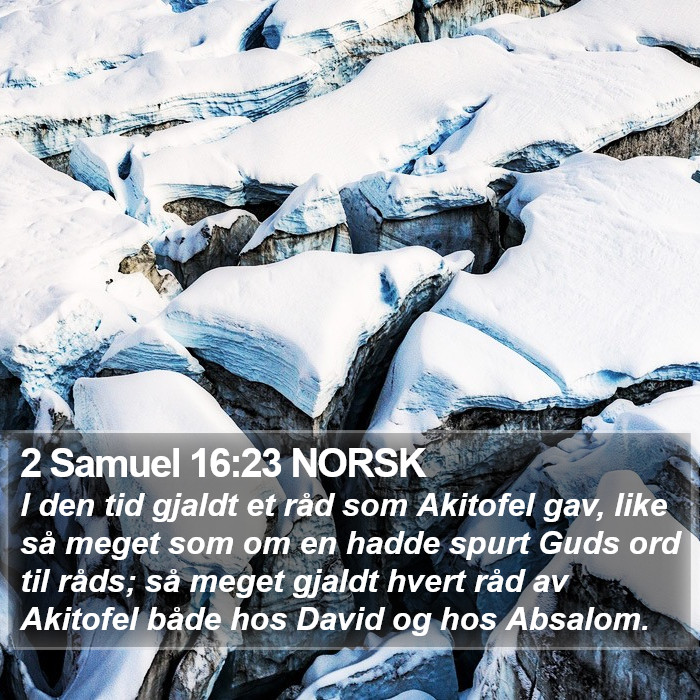 2 Samuel 16:23 NORSK Bible Study