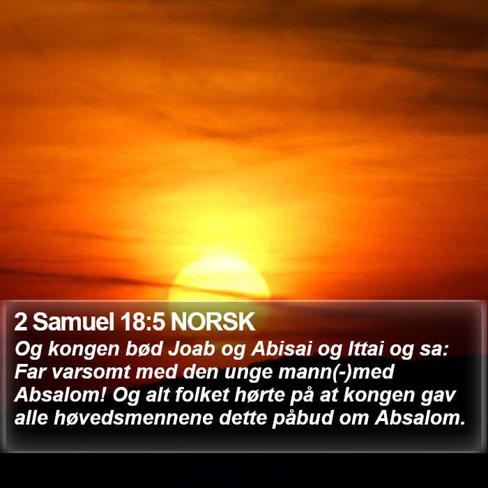 2 Samuel 18:5 NORSK Bible Study