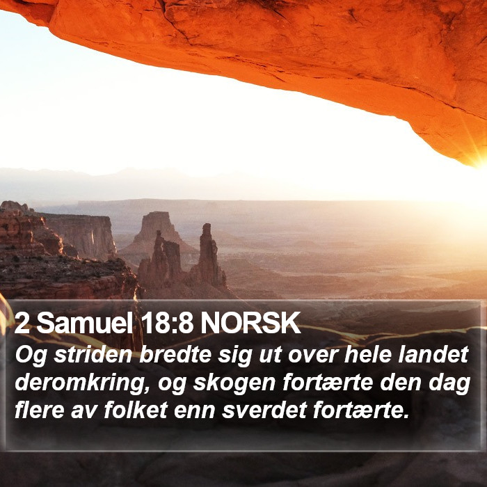 2 Samuel 18:8 NORSK Bible Study