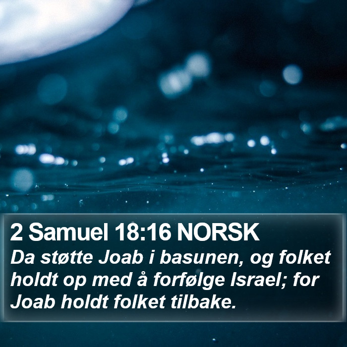 2 Samuel 18:16 NORSK Bible Study