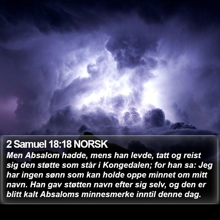 2 Samuel 18:18 NORSK Bible Study