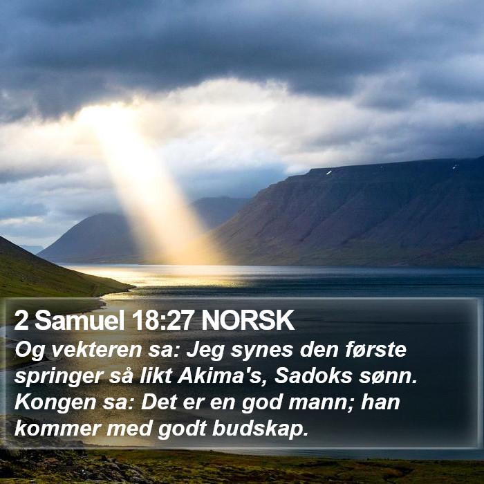 2 Samuel 18:27 NORSK Bible Study