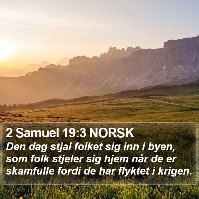 2 Samuel 19:3 NORSK Bible Study