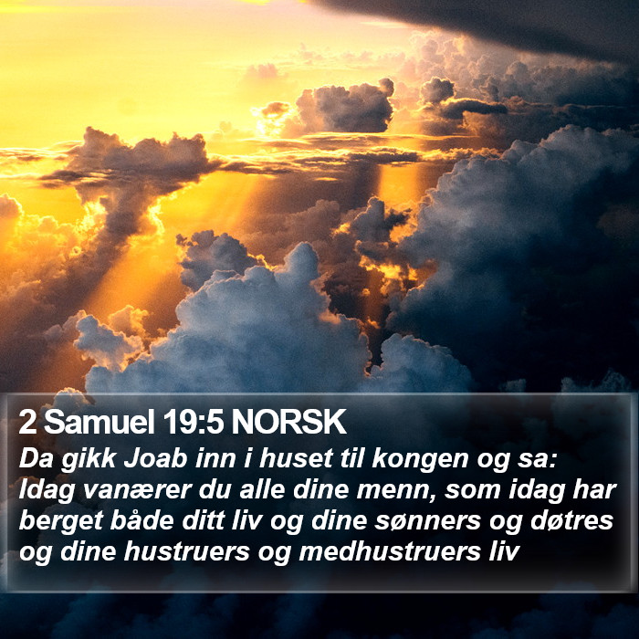 2 Samuel 19:5 NORSK Bible Study