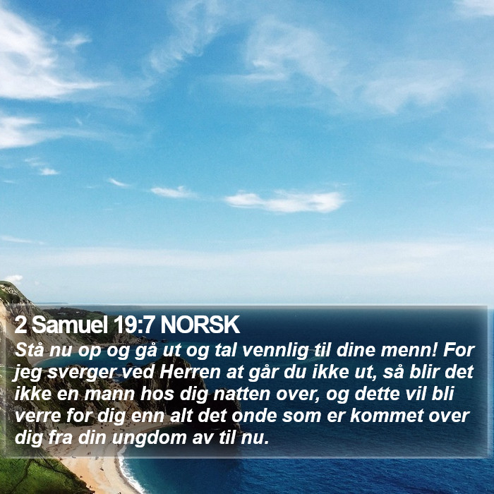 2 Samuel 19:7 NORSK Bible Study