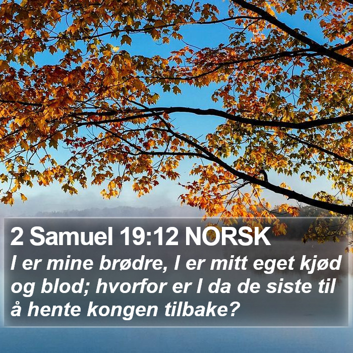 2 Samuel 19:12 NORSK Bible Study