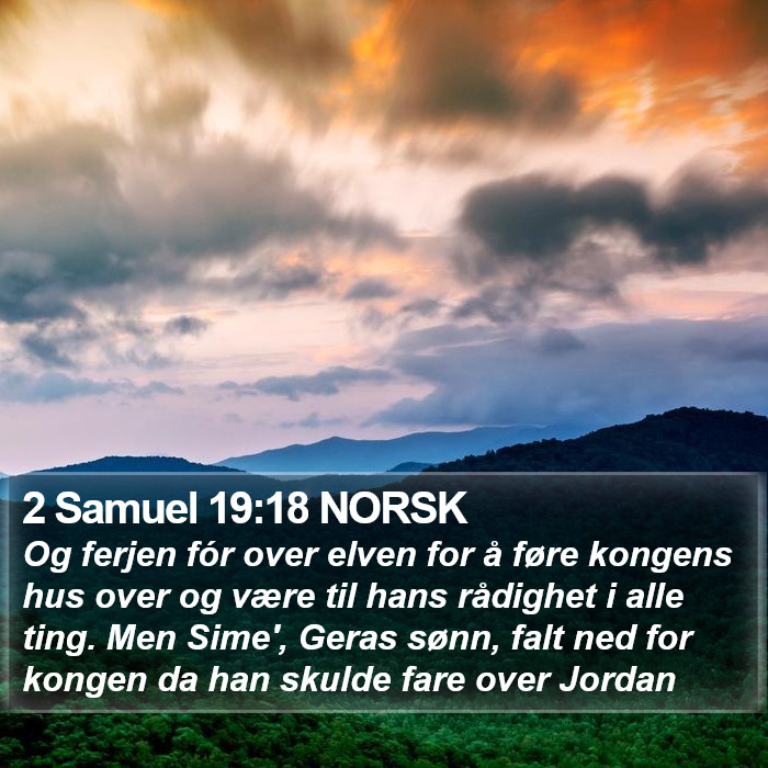 2 Samuel 19:18 NORSK Bible Study