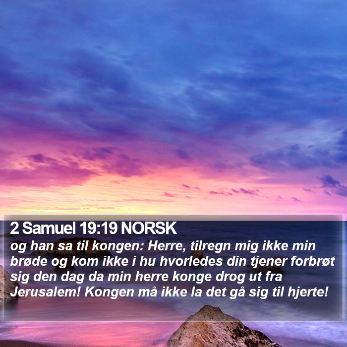 2 Samuel 19:19 NORSK Bible Study