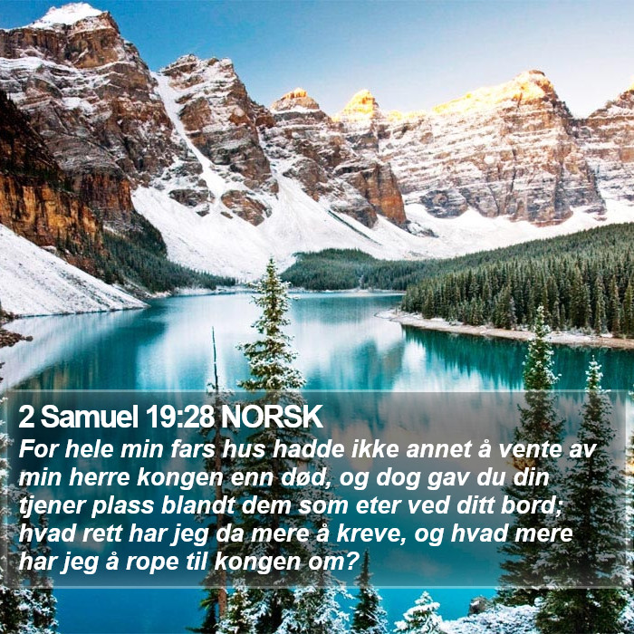 2 Samuel 19:28 NORSK Bible Study