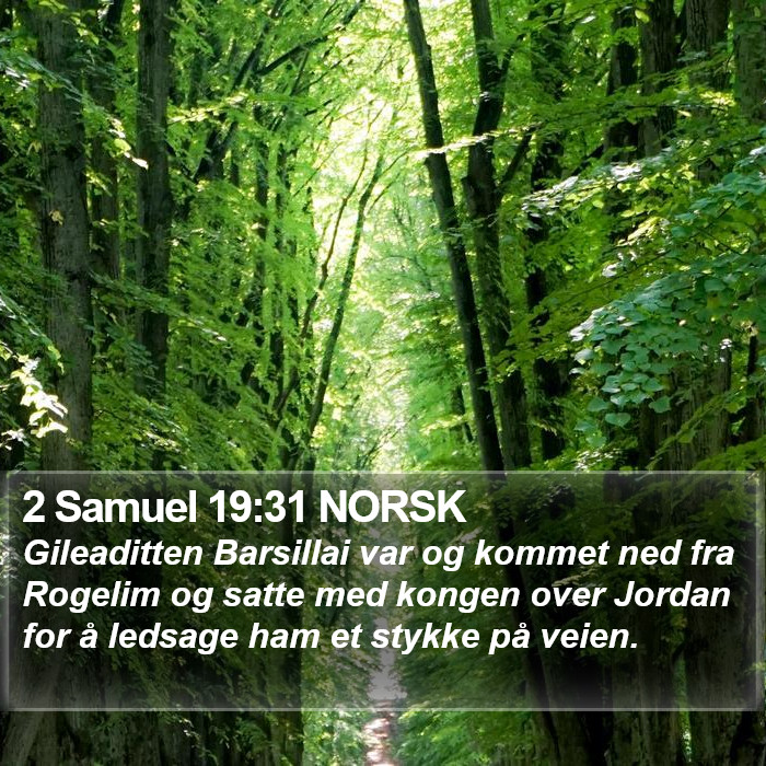 2 Samuel 19:31 NORSK Bible Study