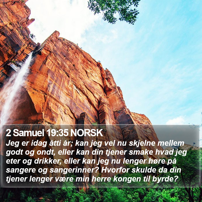 2 Samuel 19:35 NORSK Bible Study