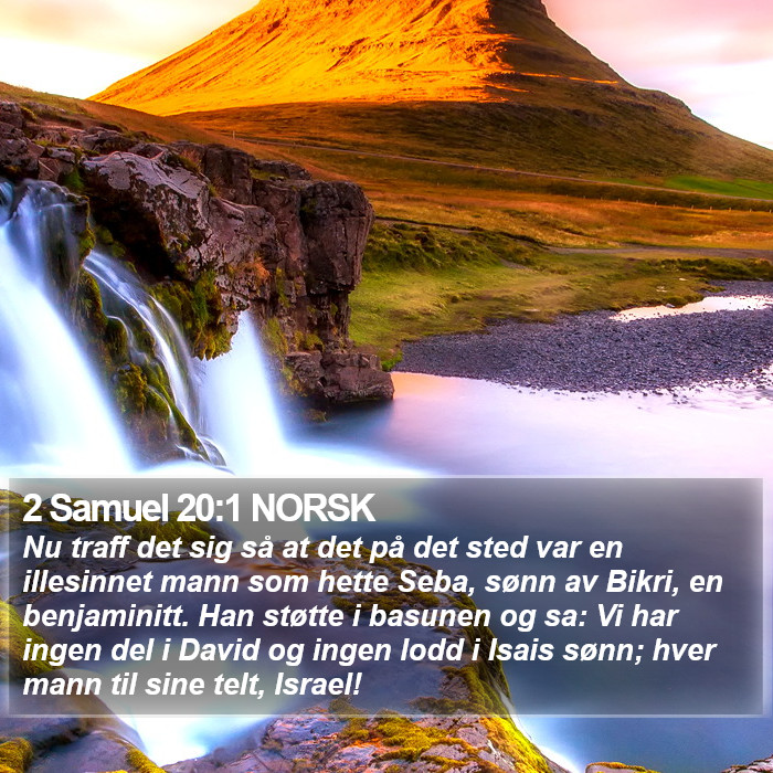 2 Samuel 20:1 NORSK Bible Study