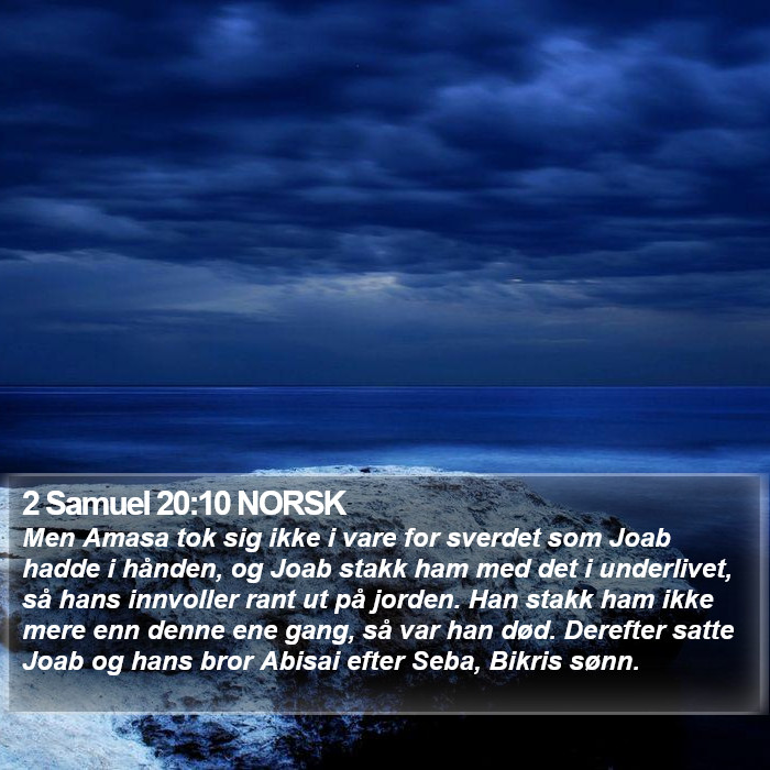 2 Samuel 20:10 NORSK Bible Study