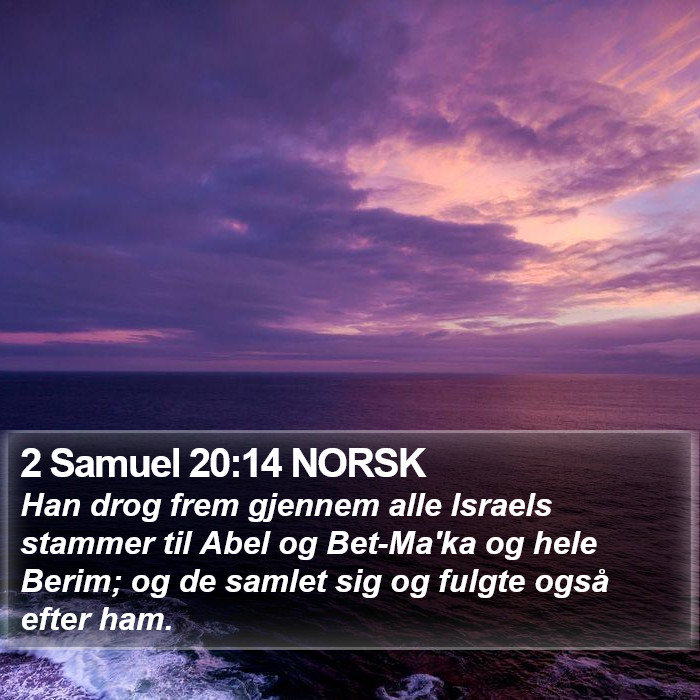 2 Samuel 20:14 NORSK Bible Study