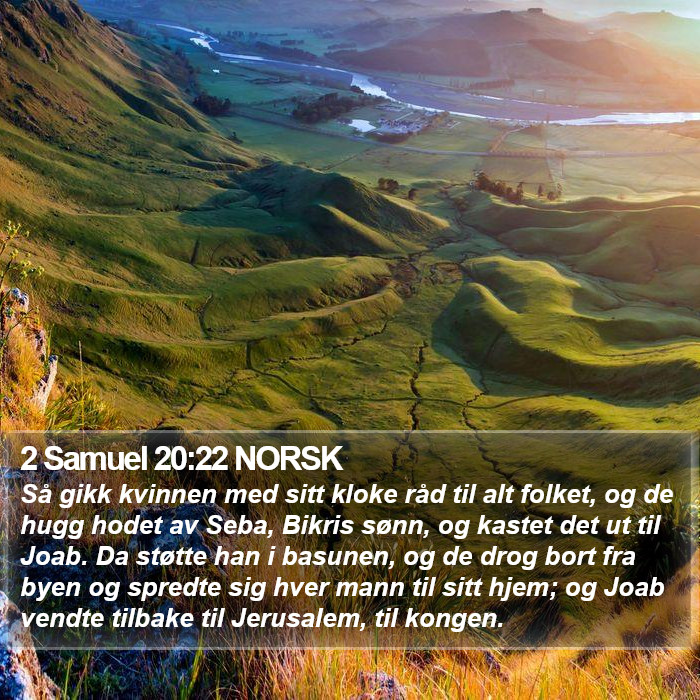 2 Samuel 20:22 NORSK Bible Study