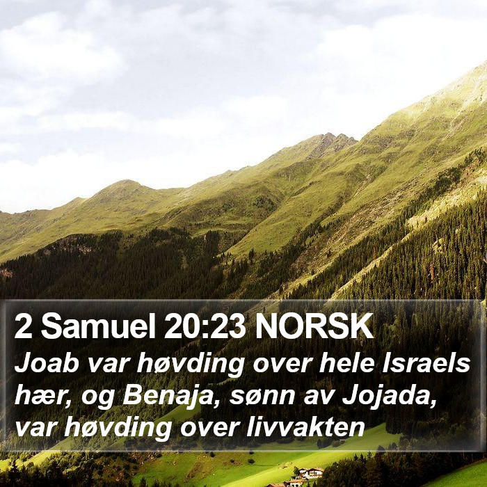 2 Samuel 20:23 NORSK Bible Study