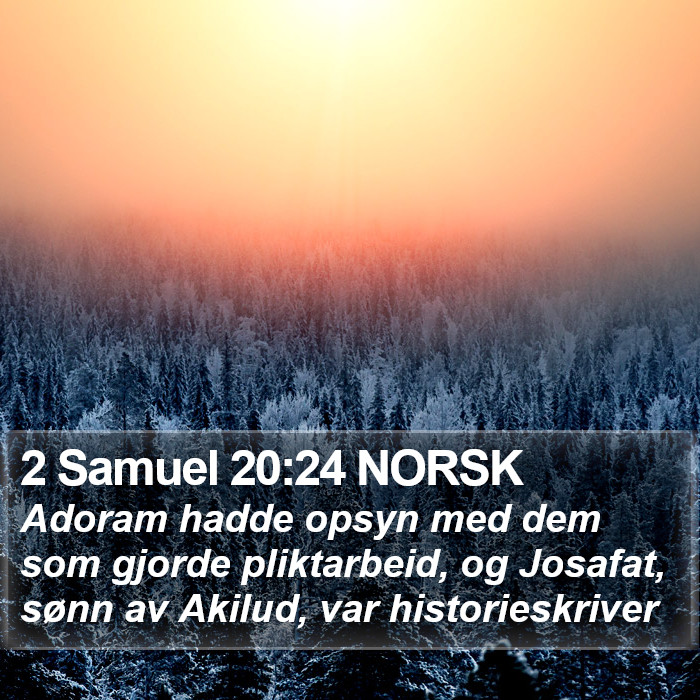 2 Samuel 20:24 NORSK Bible Study