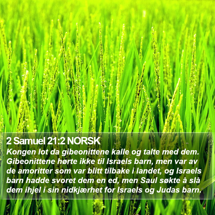 2 Samuel 21:2 NORSK Bible Study