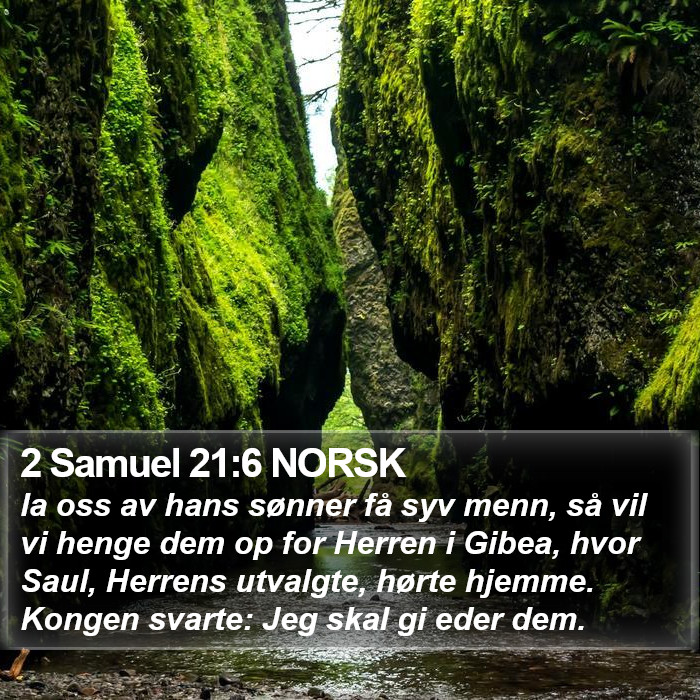 2 Samuel 21:6 NORSK Bible Study