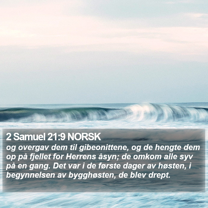 2 Samuel 21:9 NORSK Bible Study