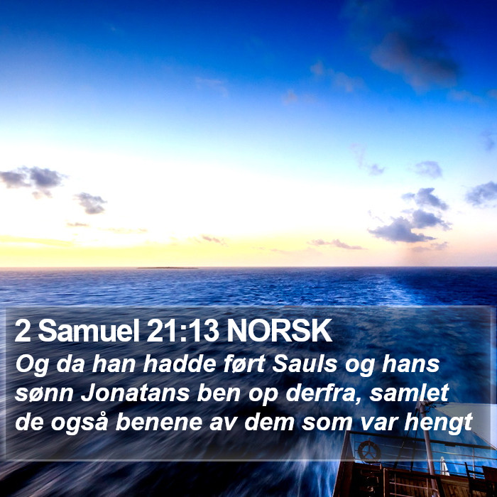 2 Samuel 21:13 NORSK Bible Study