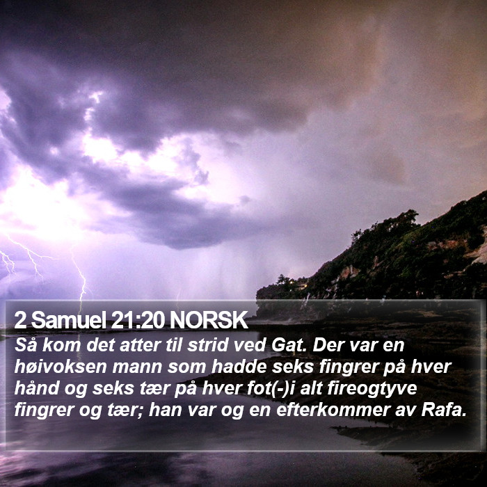 2 Samuel 21:20 NORSK Bible Study