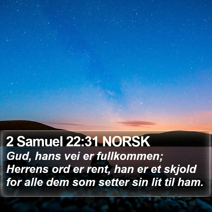 2 Samuel 22:31 NORSK Bible Study