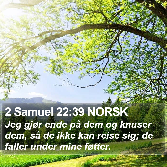 2 Samuel 22:39 NORSK Bible Study