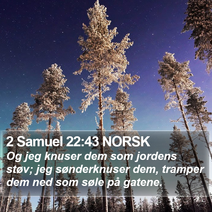 2 Samuel 22:43 NORSK Bible Study