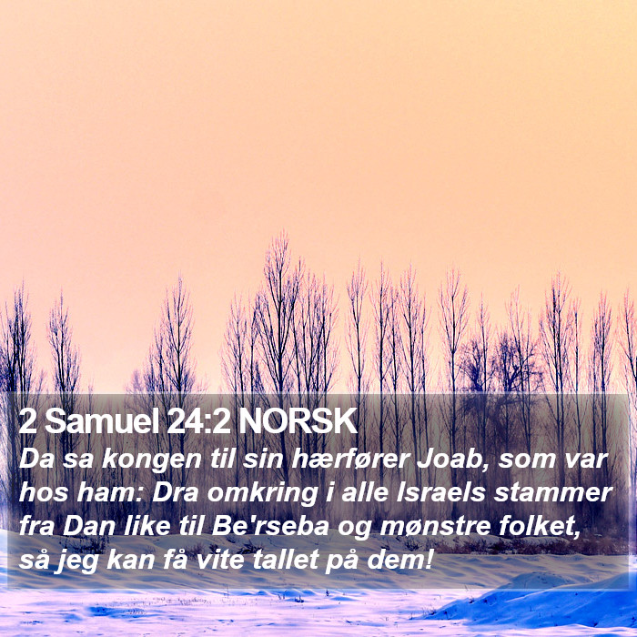 2 Samuel 24:2 NORSK Bible Study